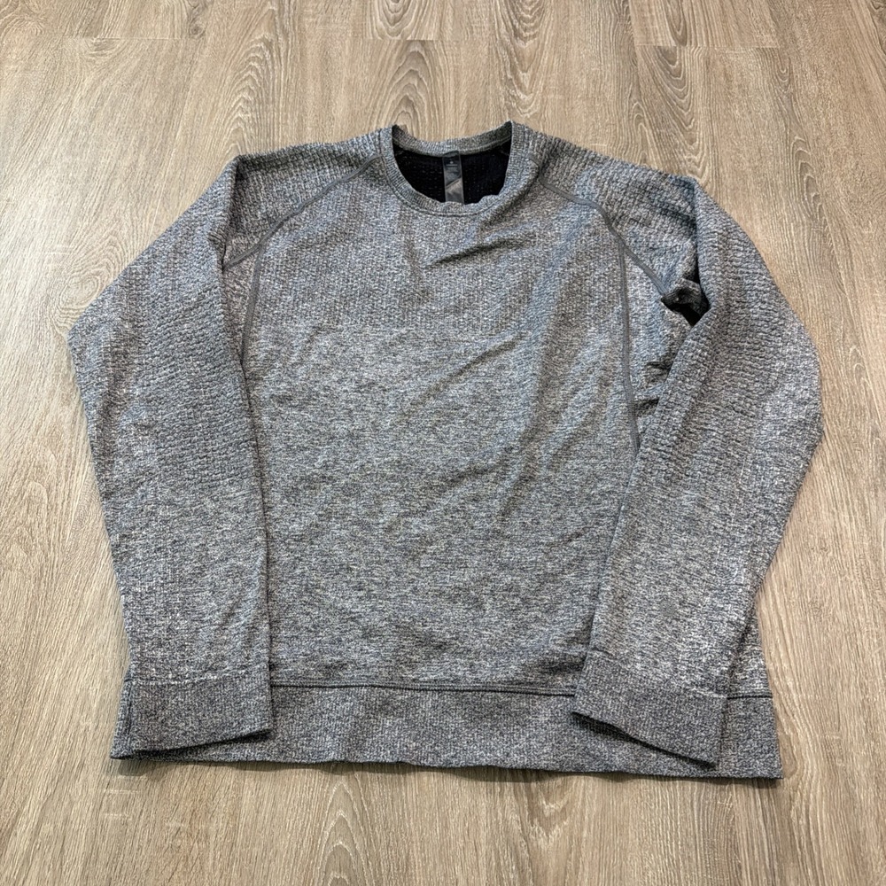 LULULEMON Grey Engineered Warmth LS Merino Wool Crew Top Men's‎ Large